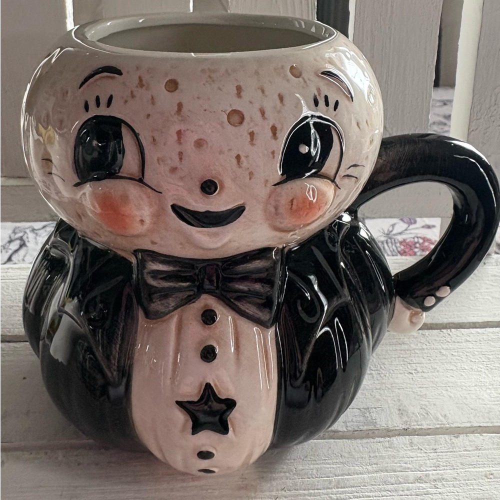 Joanna Parker Black and White Tuxedo Luna Ceramic Mug